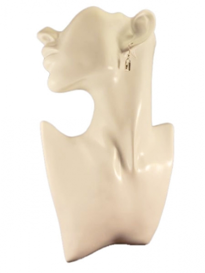 Preview: Schloss Ohrringe Vintage Optik Vorhängeschloss